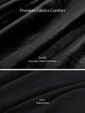 Popilush® Shapewear Velvet Rhinestone Straight-Neck Bodycon Maxi Dress