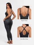 Popilush® Shapewear Zip Front Deep V Adjustable Strap Jumpsuit