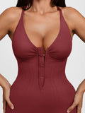Popilush® Shapewear Zip Front Deep V Adjustable Strap Jumpsuit(DRAFT)