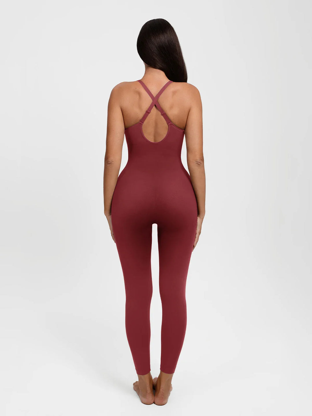Popilush® Shapewear Zip Front Deep V Adjustable Strap Jumpsuit(DRAFT)