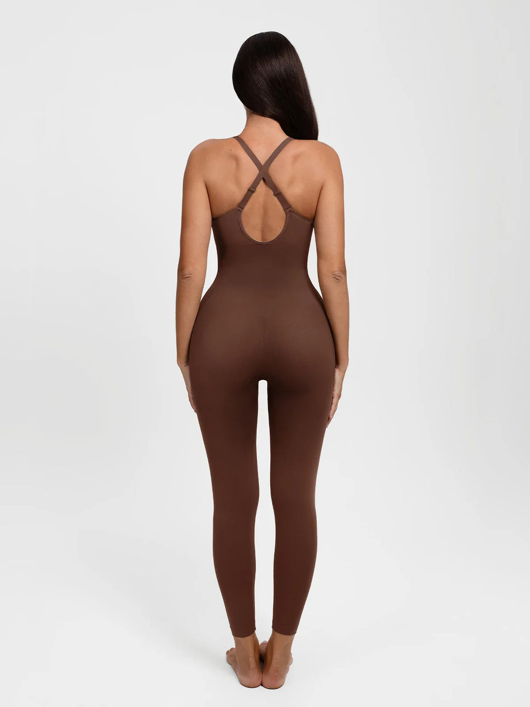 Popilush® Shapewear Zip Front Deep V Adjustable Strap Jumpsuit(DRAFT)
