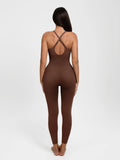 Popilush® Shapewear Zip Front Deep V Adjustable Strap Jumpsuit(DRAFT)