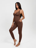 Popilush® Shapewear Zip Front Deep V Adjustable Strap Jumpsuit(DRAFT)