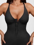 Popilush® Shapewear Zip Front Deep V Adjustable Strap Jumpsuit(DRAFT)