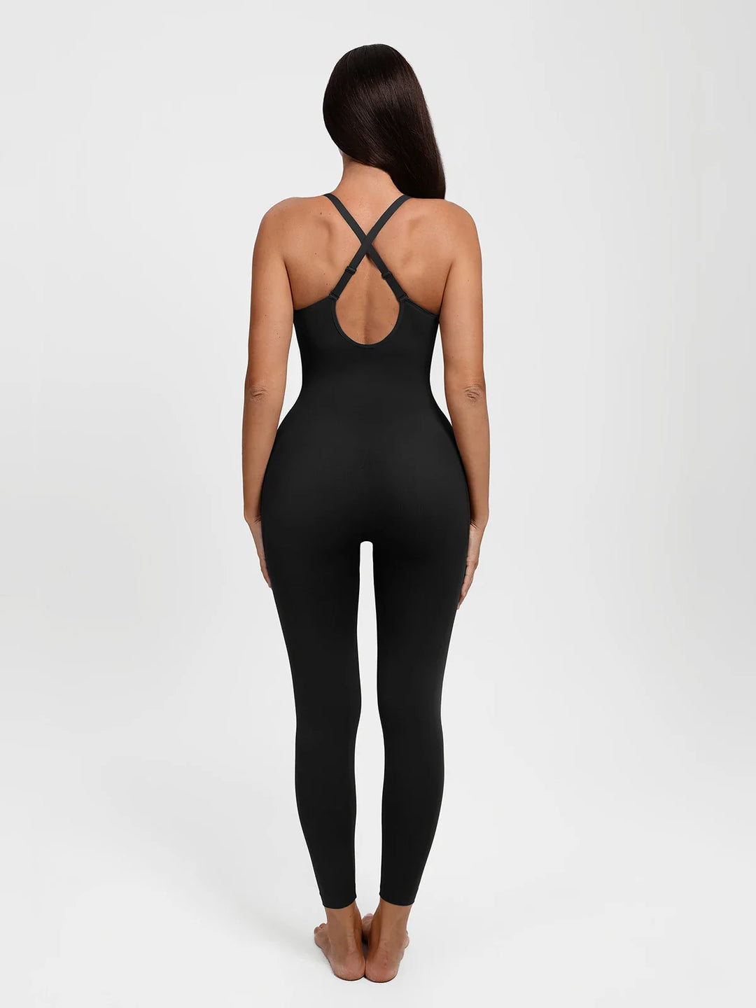 Popilush® Shapewear Zip Front Deep V Adjustable Strap Jumpsuit(DRAFT)