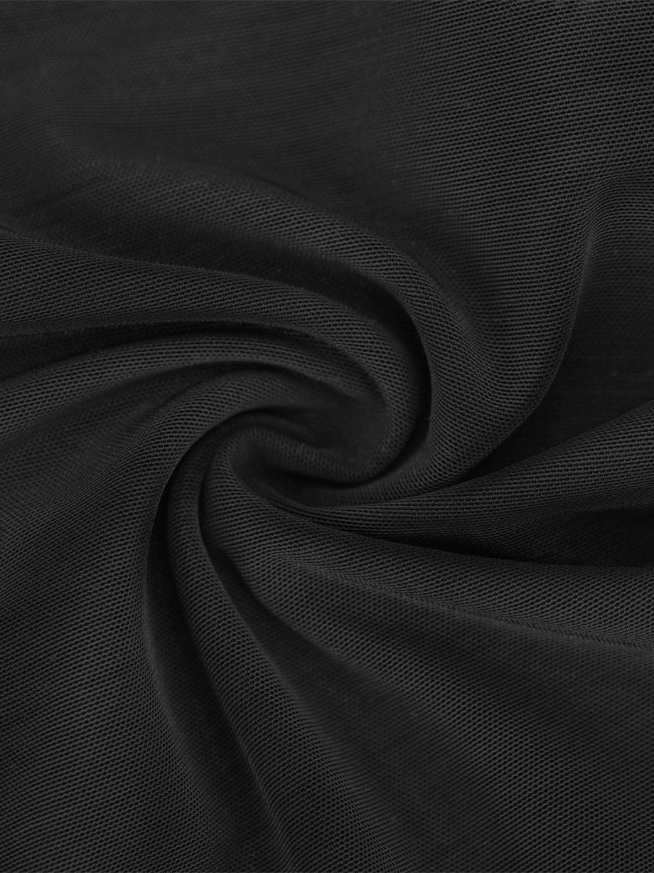 Spanx Mesh Bodysuit Flocked Dots Sheer Fashion Thong Black Long Sleeves Sz  M - GoWork Recruitment
