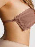 Popilush® Sheer Mesh Strapless Minimizer Underwire Bra
