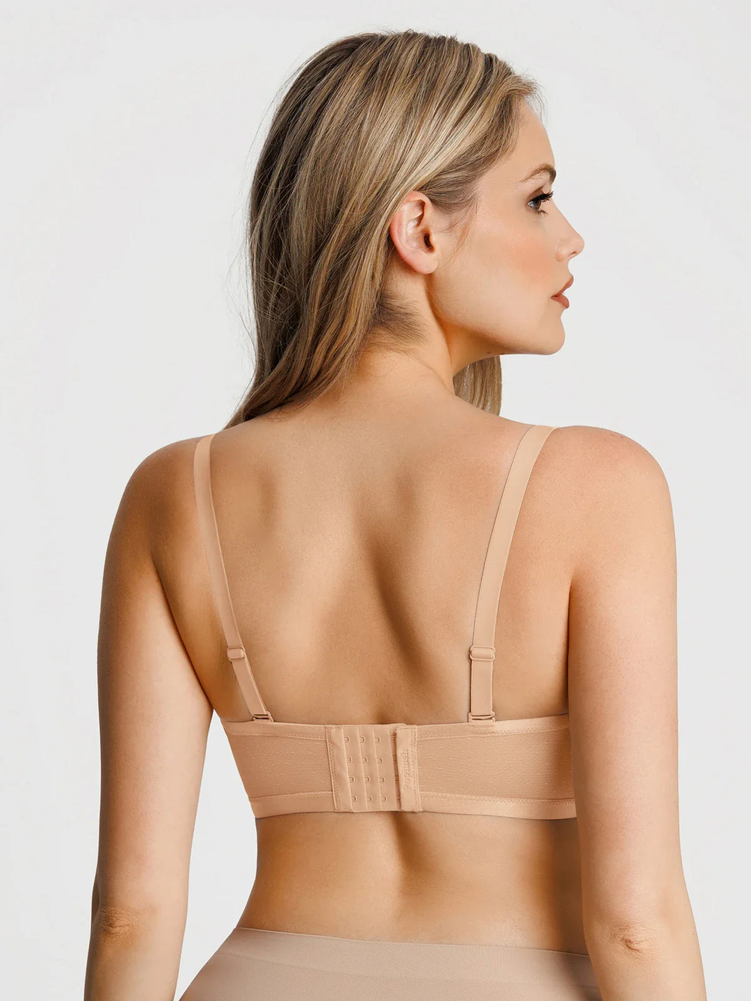 Popilush® Sheer Mesh Strapless Minimizer Underwire Bra