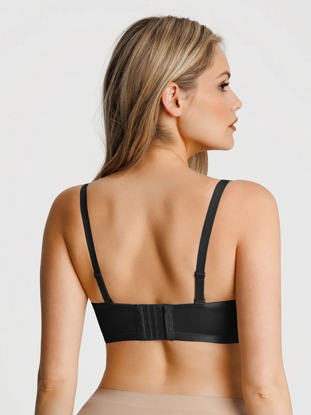 Popilush® Sheer Mesh Strapless Minimizer Underwire Bra
