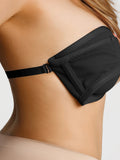 Popilush® Sheer Mesh Strapless Minimizer Underwire Bra