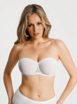 Popilush® Sheer Mesh Strapless Minimizer Underwire Bra