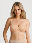 Popilush® Skin / 34B Sheer Mesh Strapless Minimizer Underwire Bra