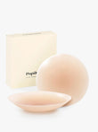 Popilush invisible silicone nipple covers, contoured shape, reusable case.