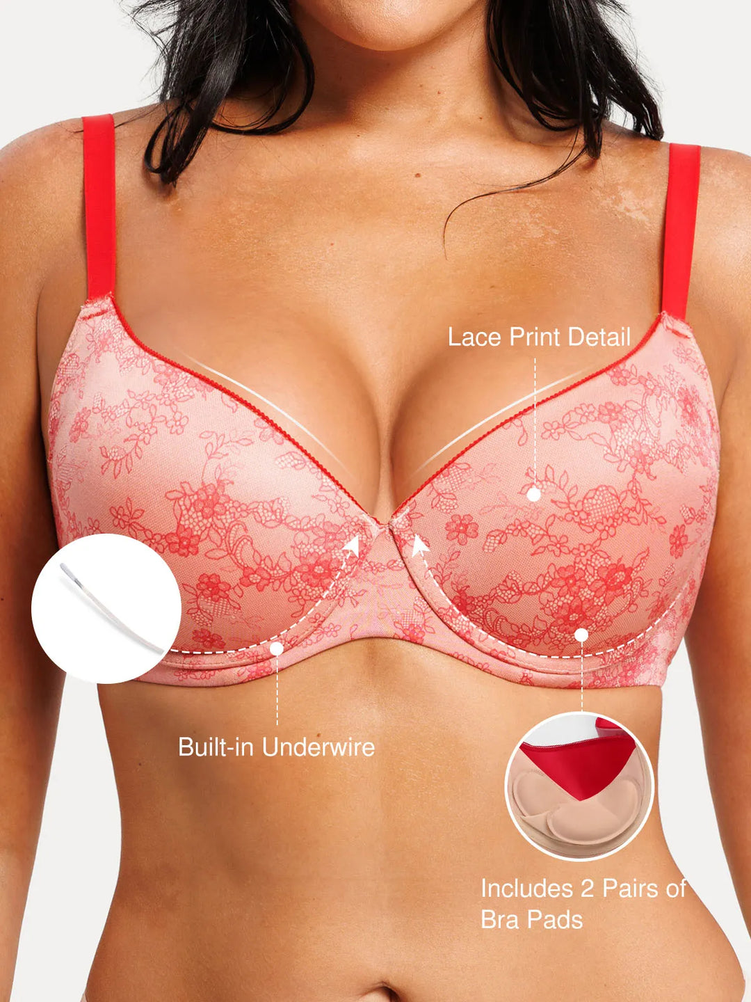 Popilush® Smooth Cup Underwire Push-Up Bra