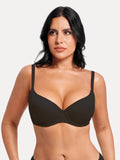 Popilush® Black / 34C Smooth Cup Underwire Push-Up Bra