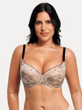Popilush® Black Nude / 34C Smooth Cup Underwire Push-Up Bra