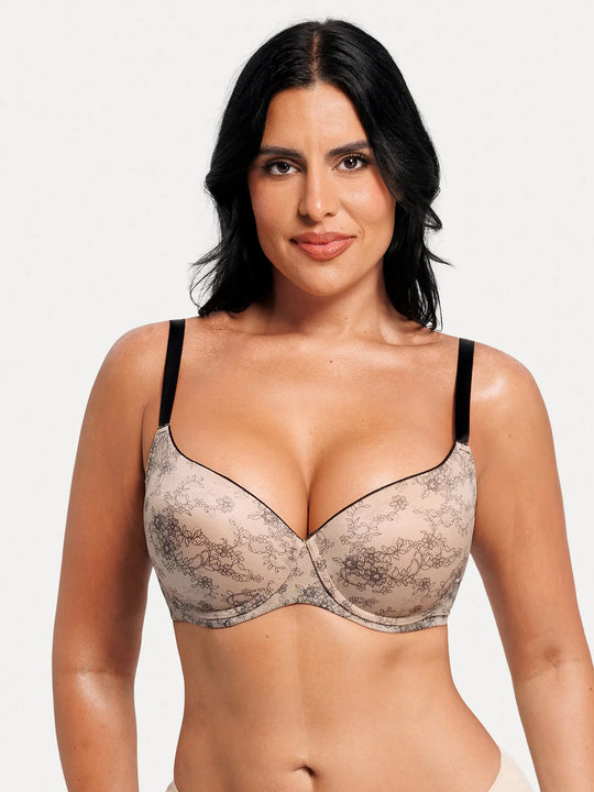 Smooth Molded Cup Underwire Push-Up Bra