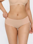 SoftForm low-rise brief in beige, seamless fabric, comfortable everyday underwear