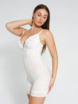 Elegant Popilush® white lace bodysuit, perfect for confident, comfortable shaping.