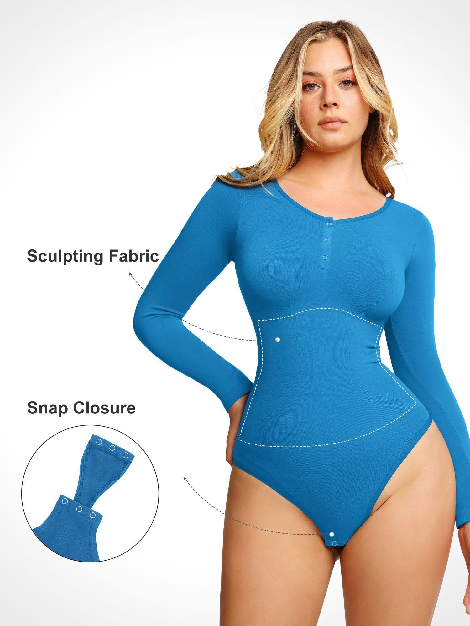 Shapewear Seamless Modal Long Sleeve Henley Bodysuit – Popilush