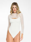 Mesh shrug Popilush® shapewear bodysuit, elegant, fashion.