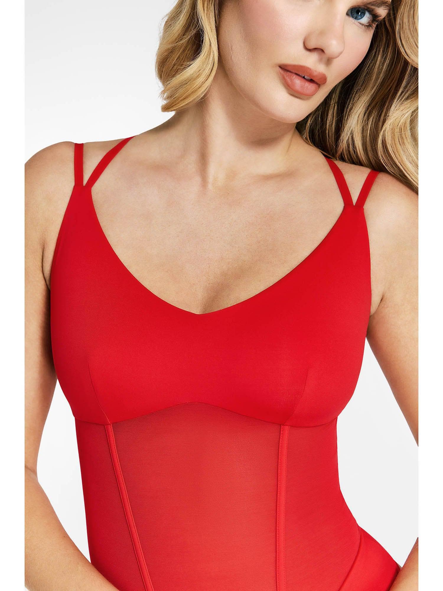Crisscross Mesh Shapewear Bodysuit | Waist-Slimming - Popilush