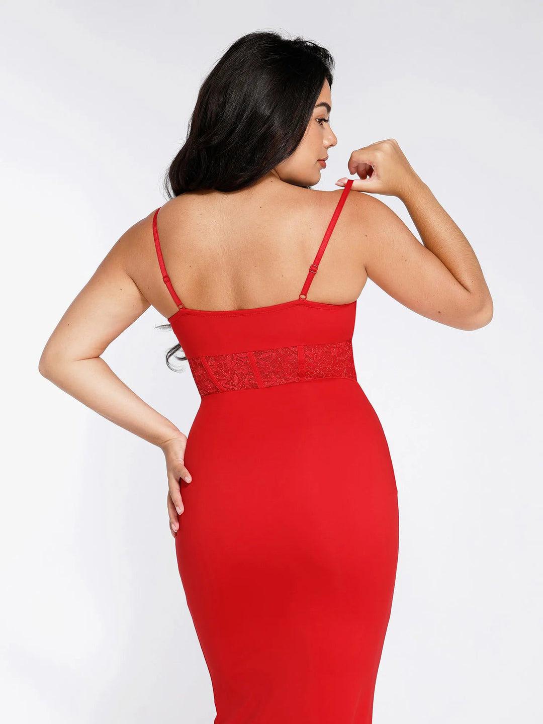 mermaid dress shapewear Popilush Women's Shapewear Long Sleeve Lace Trim Sculpting Mermaid Maxi Dress