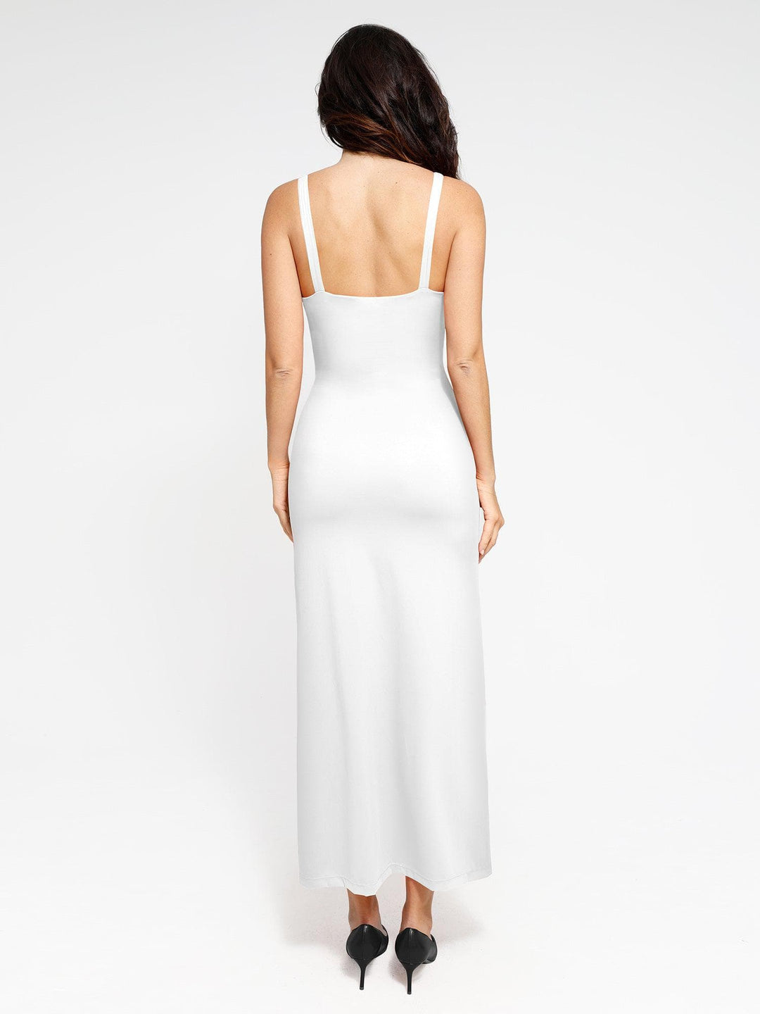 white ruched slip dress Kat The Label Marilyn satin ruched slip dress in ivory