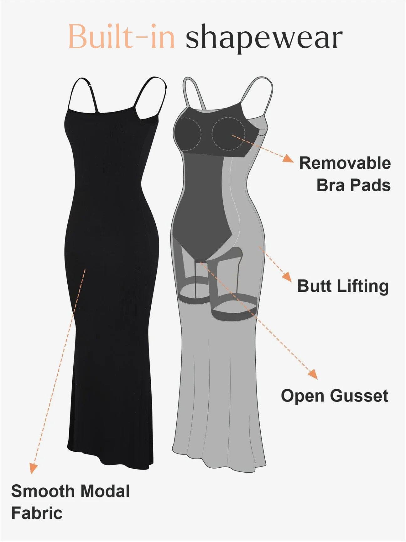 Shapewear Modal Slimming Maxi Slip Dress Popilush®