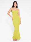 Popilush® Green Maxi Slip Dress - Built-in Shapewear