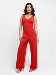Stylish red shapewear jumpsuit; Popilush® design, perfect for a confident look.