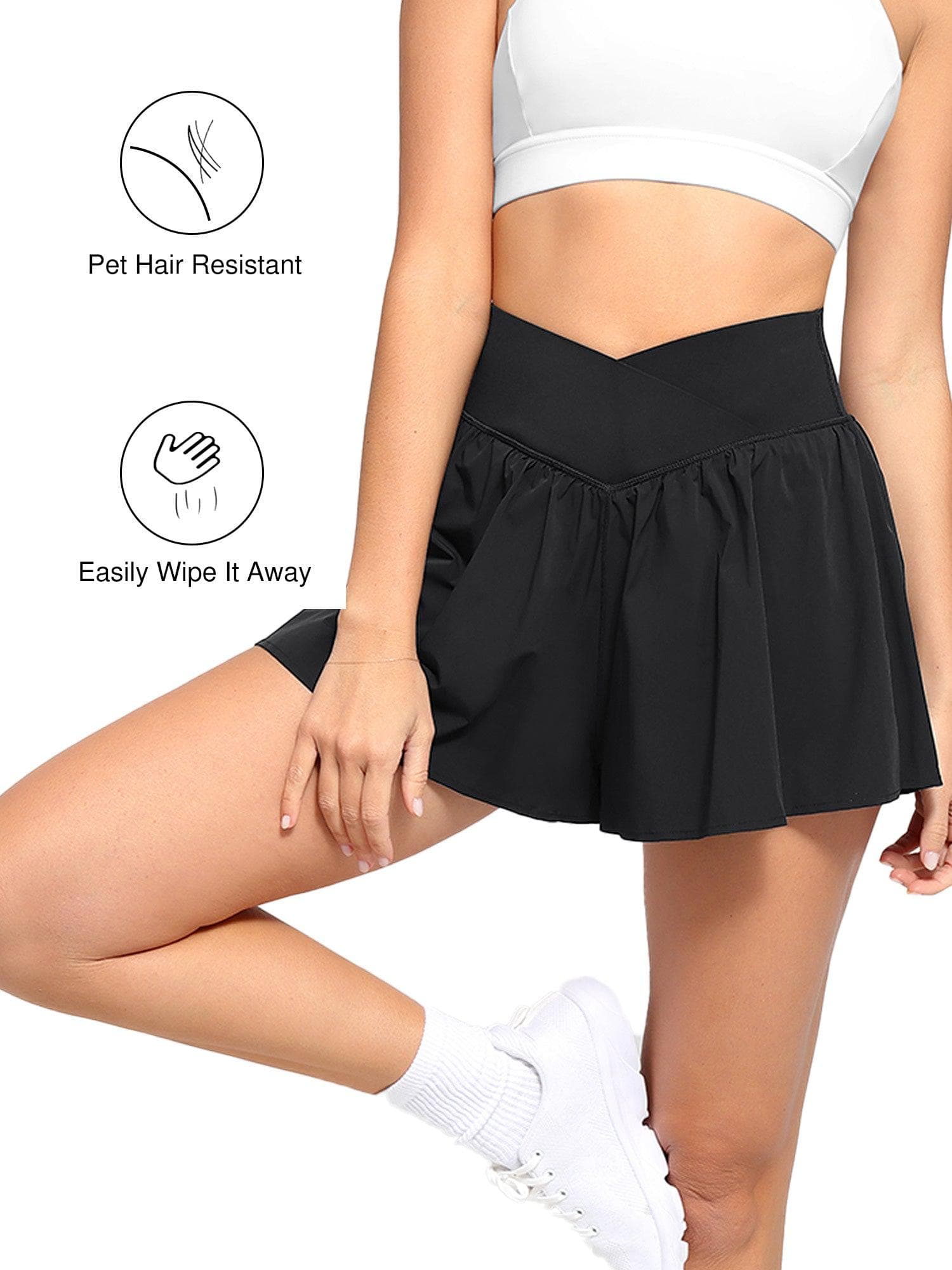 Pet Hair Resistant Shapewear Workout Shorts | High-Waist - Popilush