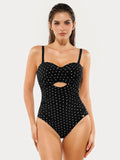 Popilush® Twist & Shirred Sculpting One-Piece with Removable Straps