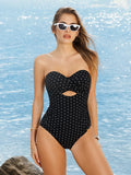 Popilush® Twist & Shirred Sculpting One-Piece with Removable Straps