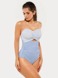 Popilush® Twist & Shirred Sculpting One-Piece with Removable Straps