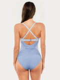 Popilush® Twist & Shirred Sculpting One-Piece with Removable Straps