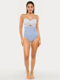 Popilush® Twist & Shirred Sculpting One-Piece with Removable Straps