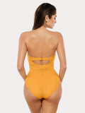 Popilush® Twist & Shirred Sculpting One-Piece with Removable Straps