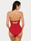 Popilush® Twist & Shirred Sculpting One-Piece with Removable Straps
