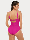 Popilush® Twist & Shirred Sculpting One-Piece with Removable Straps
