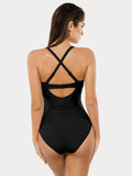 Popilush® Twist & Shirred Sculpting One-Piece with Removable Straps