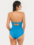 Popilush® Twist & Shirred Sculpting One-Piece with Removable Straps