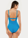 Popilush® Twist & Shirred Sculpting One-Piece with Removable Straps