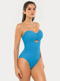 Popilush® Twist & Shirred Sculpting One-Piece with Removable Straps