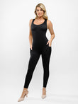 Popilush® U-Neck Jumpsuit: Shapewear with style and comfort.