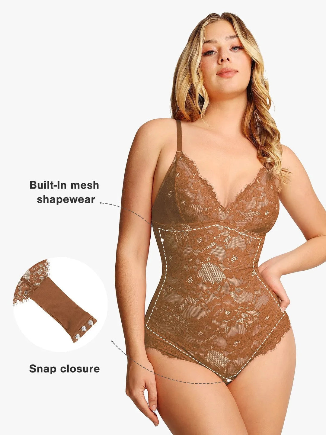 Popilush U.S. Firm Control, Smoothing Thong Bodysuit For Tummy Control, Slimming, And Comfortable Fit. Perfect For Everyday Wear Sexy Lace Bodysuit Shapewear