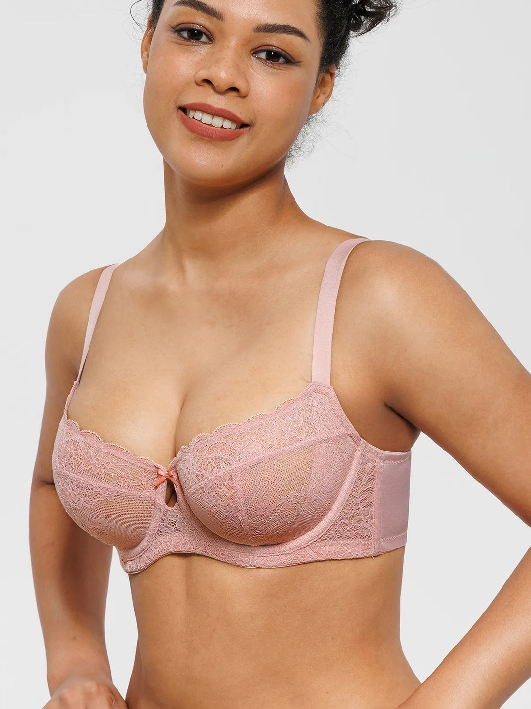 Popilush® Unlined Lace Underwire Minimizer Bra