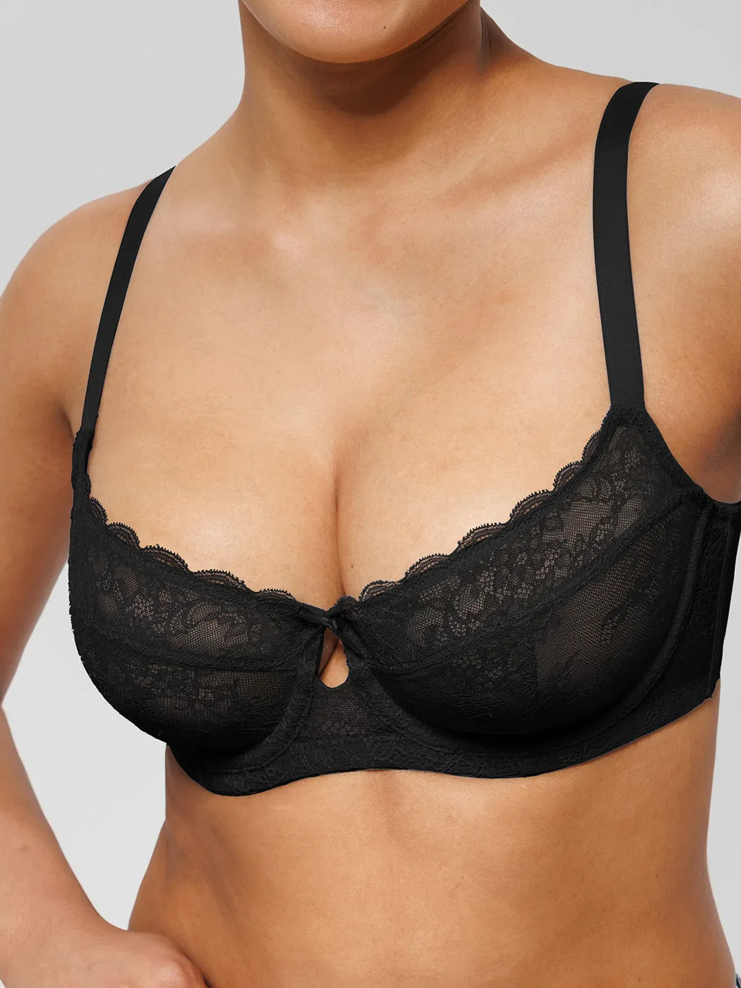 Popilush® Unlined Lace Underwire Minimizer Bra