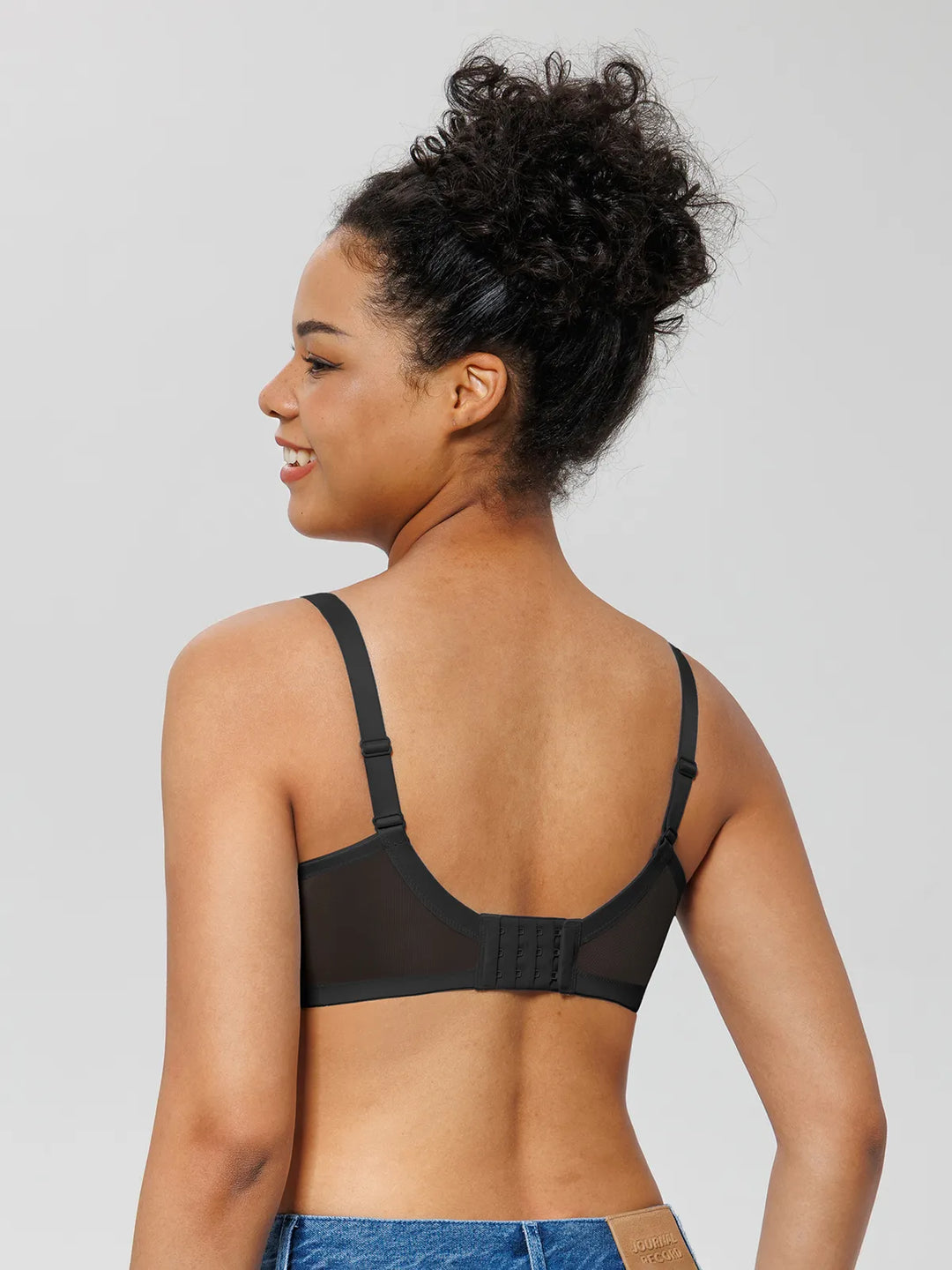 Popilush® Unlined Lace Underwire Minimizer Bra