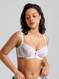 Popilush® Unlined Lace Underwire Minimizer Bra